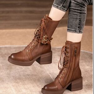 Ladies Shoes Lace up Boots
